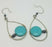 Silver & Turquoise Teardrop Earrings